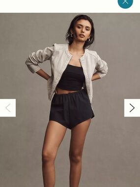 Anthropologie Light Gray Bomber Jacket